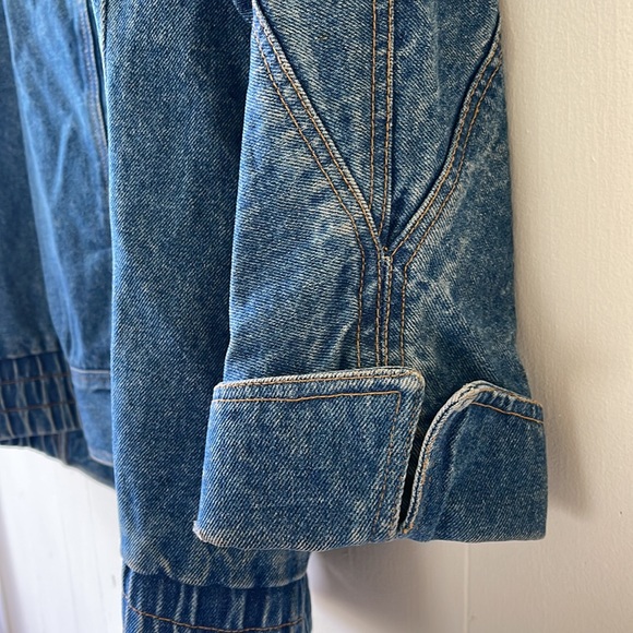 S.B.II Bitterman Jean Jacket Vintage 80’s 90’s Oversized M Medium Shoulder Pad - Picture 5 of 6